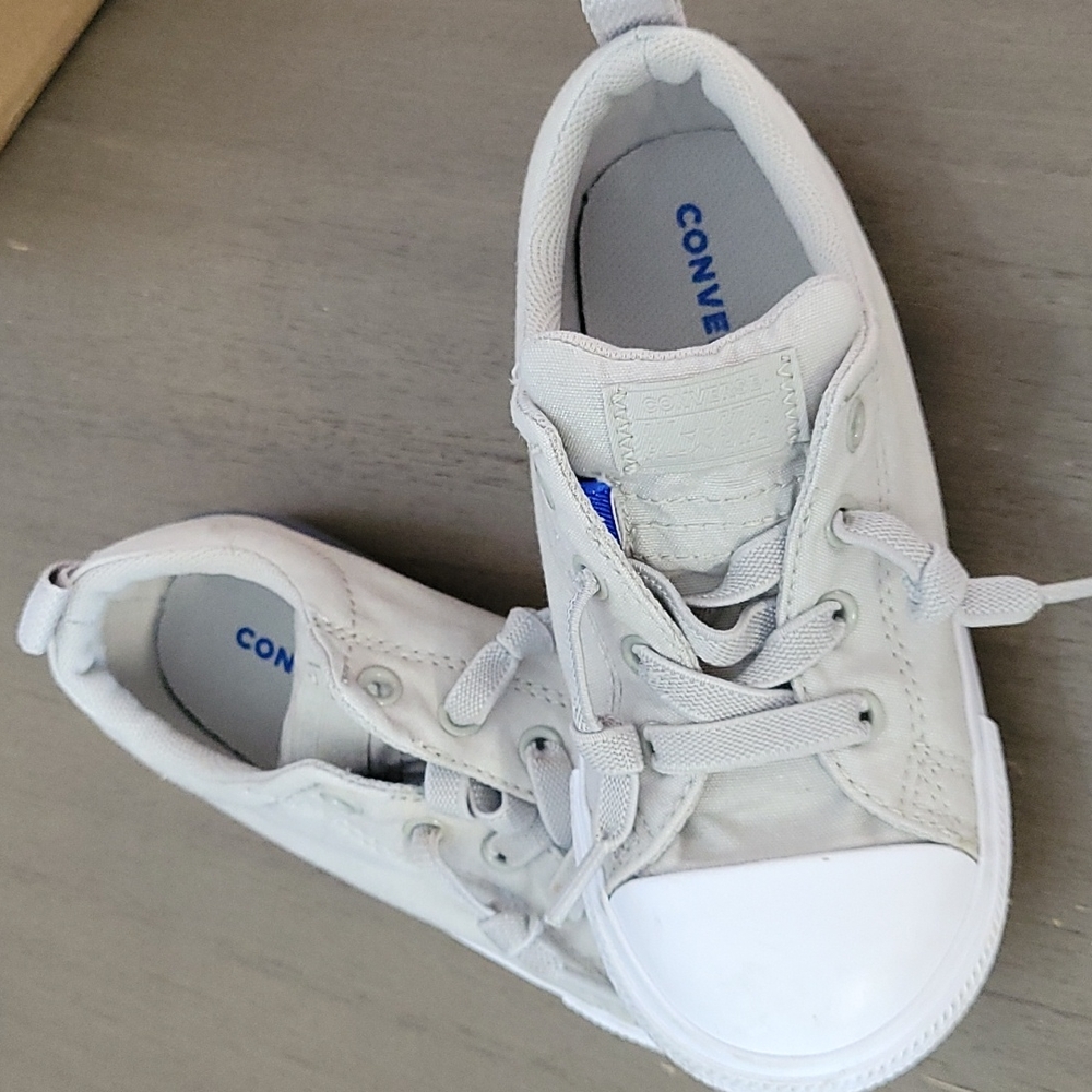 Toddler Size 10 Converse Light Grey Shoe